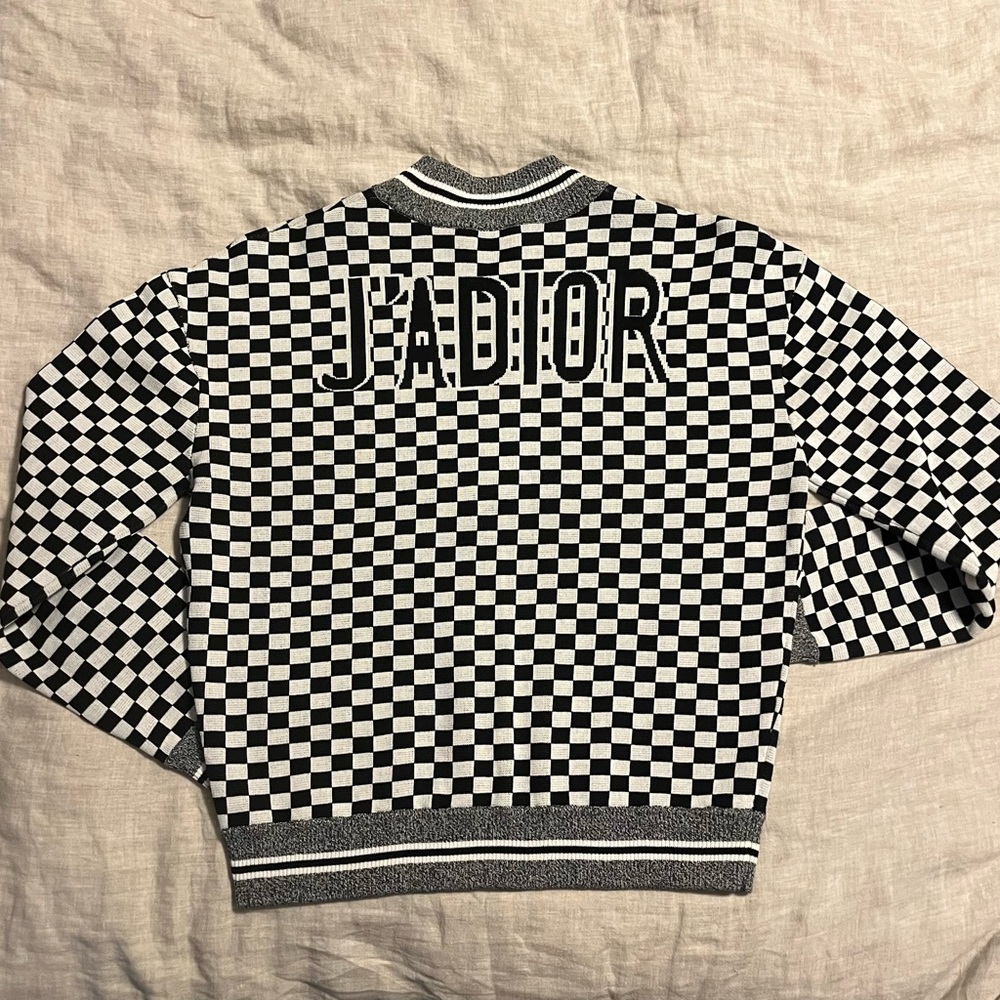 Dior J'ADIOR Checkered Crewneck Sweater